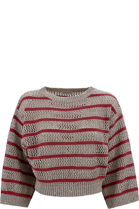 Sweaters for Women Brunello Cucinelli Dazzling Net Sweater