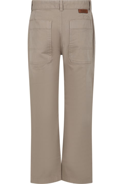 Bonpoint for Kids Bonpoint Brown Trousers For Boy With Logo
