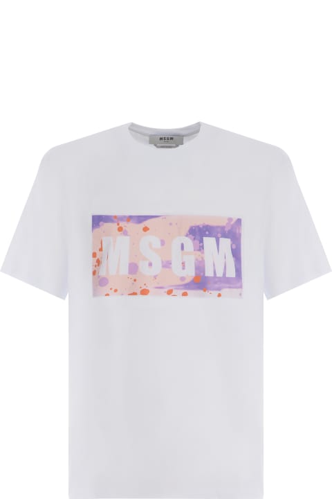 MSGM for Men MSGM T-shirt Msgm "camo" Made Of Cotton