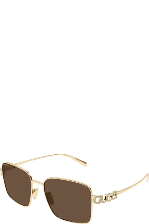 Gucci Eyewear for Kids Gucci Eyewear Gucci Gg1937s Linea Name Of Brand 002 Gold Brown Sunglasses
