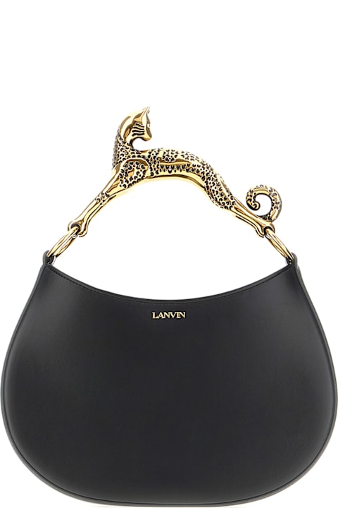 Lanvin for Women Lanvin Black Leather Hobo Handbag
