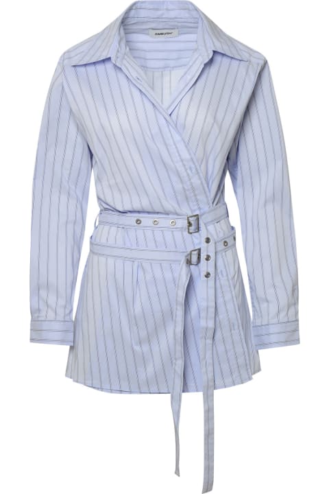 ウィメンズ AMBUSHのコート＆ジャケット AMBUSH Stripes Crossed Shirt Dress