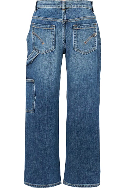 Homeware Dondup Blue Denim Jeans For Girl With Logo