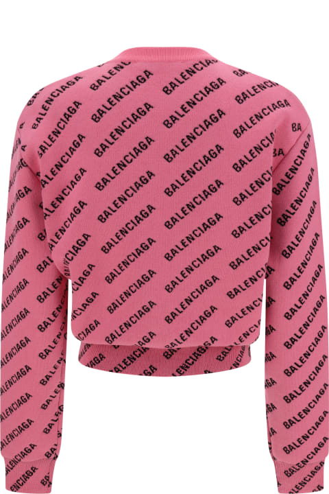 Balenciaga Clothing for Women Balenciaga Mini Allover Logo Sweater