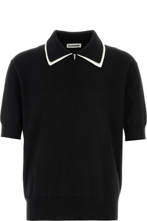Homeware Jil Sander Black Cotton Polo Shirt