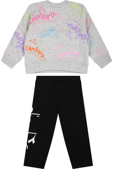 Multicolor Set For Baby Girl With Logo