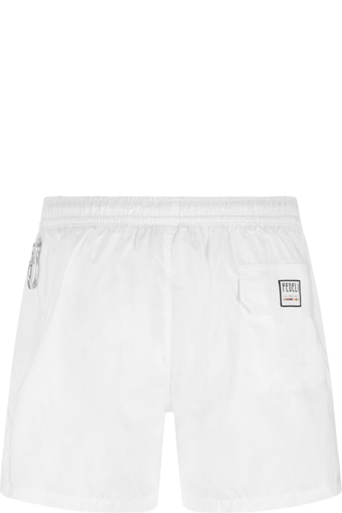 Swimwear for Men Fedeli White Swim Shorts
