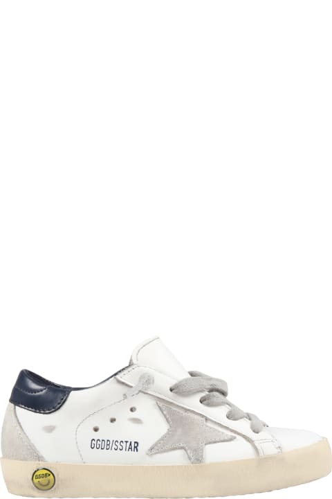 White ''super Star'' Sneakers For Kids With Logo