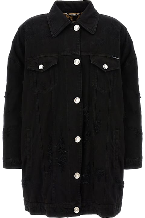 Dolce & Gabbana معاطف وجواكت لـ السيدات Dolce & Gabbana Black Cotton Jacket