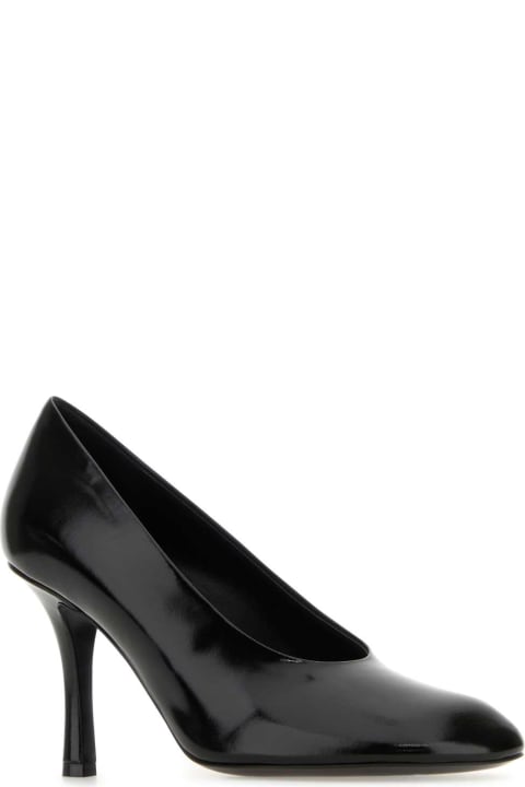 Burberry High-Heeled Shoes for Women Burberry Black Leather Baby Pumps