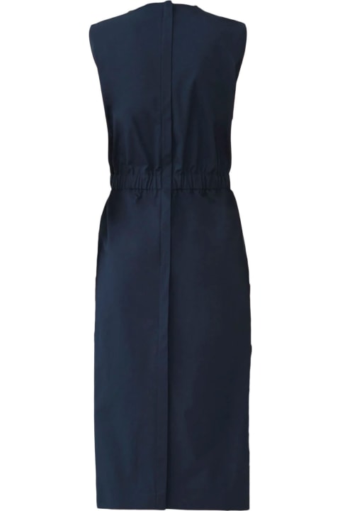 Fabiana Filippi Dresses for Women Fabiana Filippi Navy Blue Cotton Midi Dress