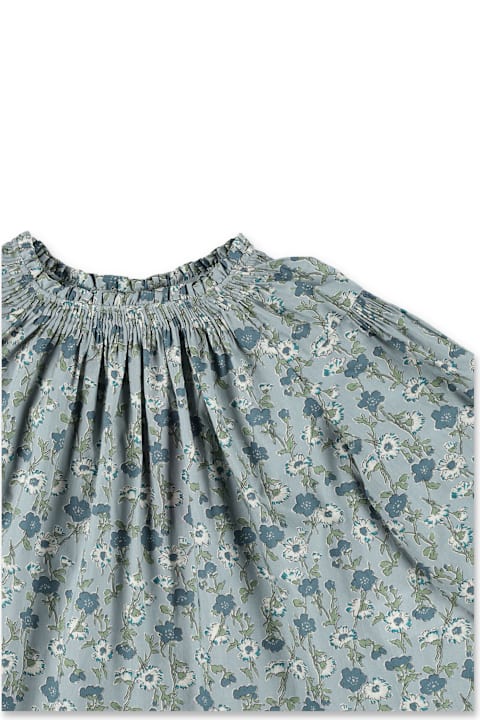 أدوات منزلية Bonpoint Bonpoint Blandine Floral Blouse In Liberty Cotton