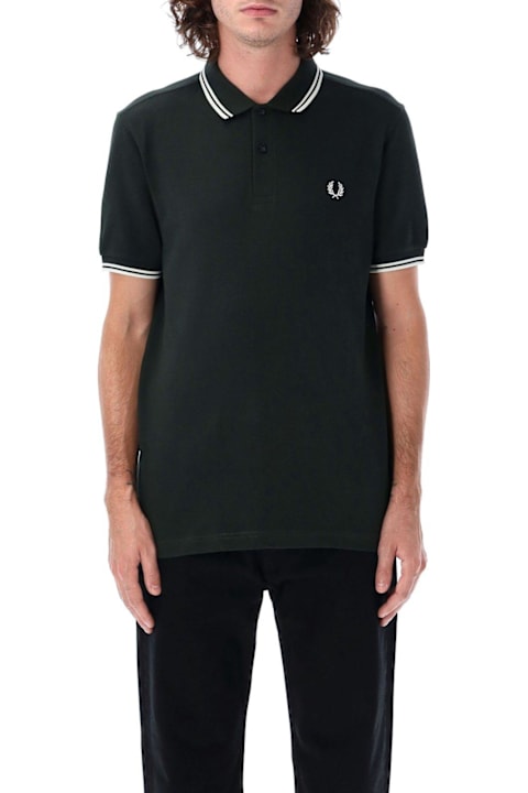 メンズ Comme des Garçonsのトップス Comme des Garçons Logo Embroidered Straight Hem Polo Shirt