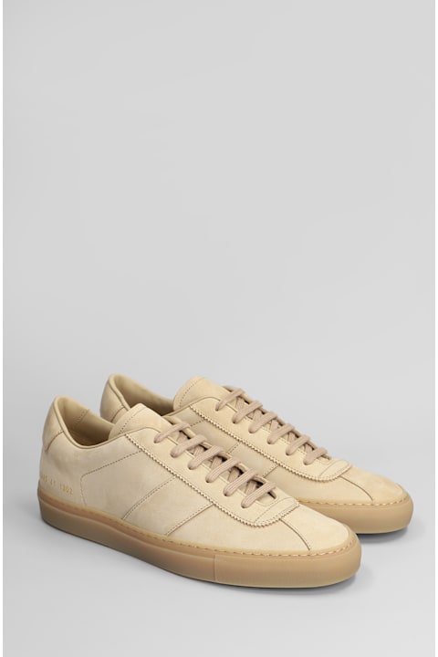 Common Projects for Men Common Projects Tennis Trainer Sneakers In Beige Leather