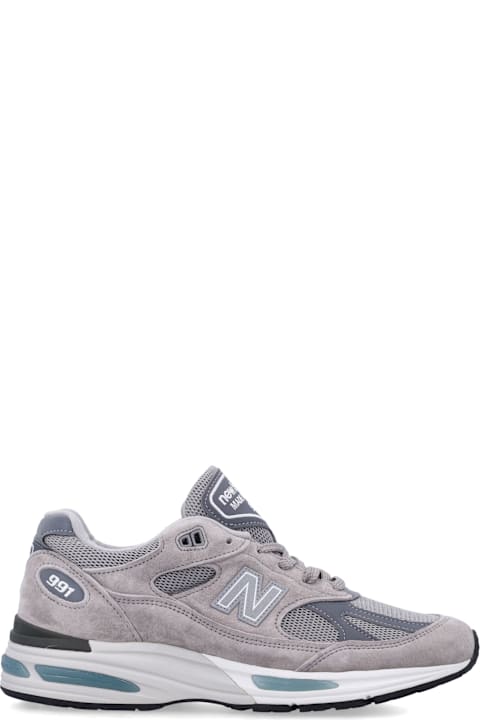 New Balance 991 V2 Miuk Suede Mesh Sneakers