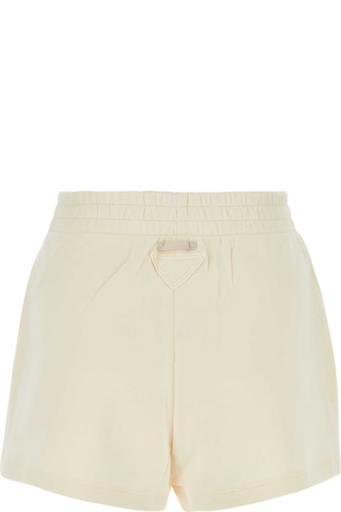 Pants & Shorts for Women Prada Cream Cotton Shorts