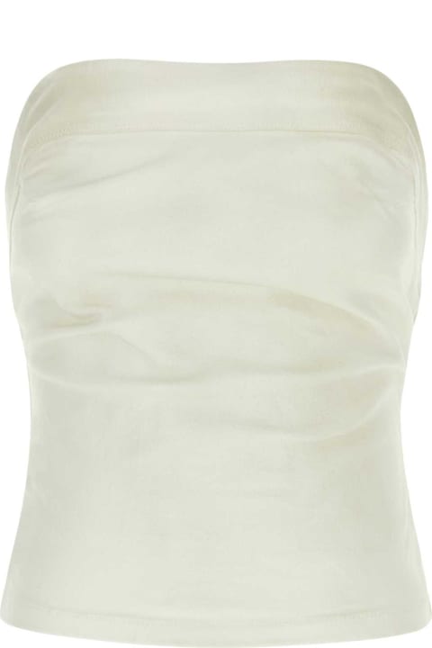 Entire Studios Fleeces & Tracksuits for Women Entire Studios White Stretch Denim Tube Top