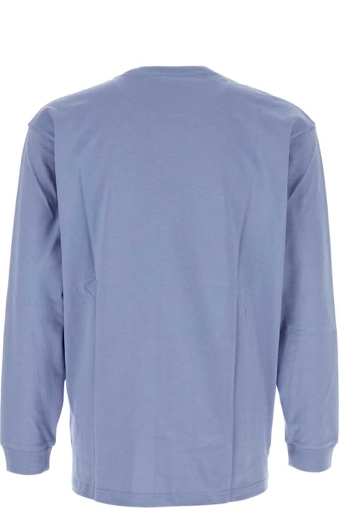 Carhartt Topwear for Men Carhartt Light Blue Cotton L/s Chase T-shirt