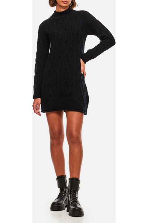 Turtleneck Cable Knit Dress