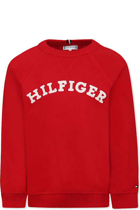Homeware Tommy Hilfiger Burgundy Sweatshirt For Kids With Logo