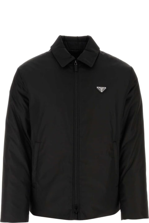 Clothing for Men Prada Black Re-nylon Down Jacket