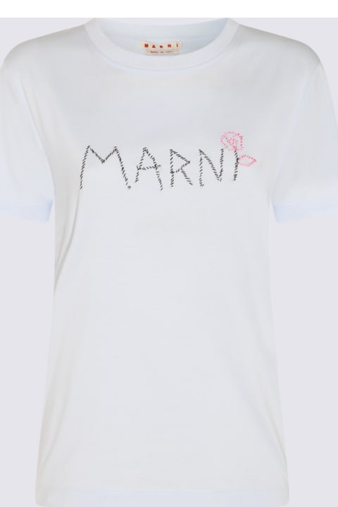 Marni Topwear for Women Marni Light Blue Cotton T-shirt