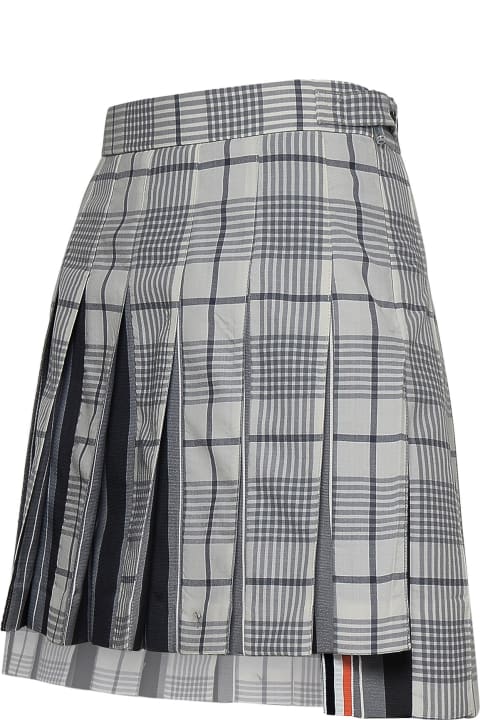 Skirts for Women Thom Browne Gray Wool Blend Miniskirt