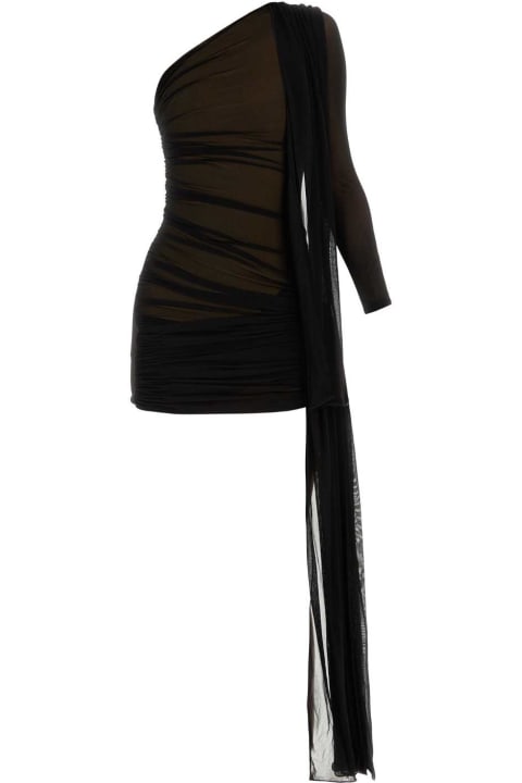Dion Lee Dresses for Women Dion Lee Black Viscose Blend One-shoulder Dress