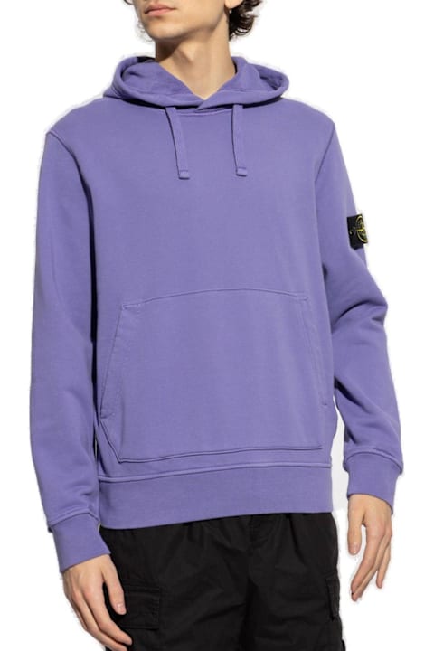 سترات لـ القسم الرجالي Stone Island Compass Patch Drawstring Hoodie