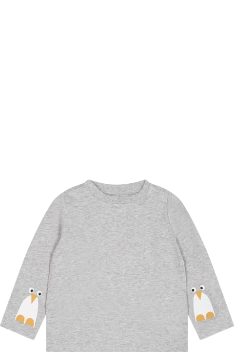 Homeware Stella McCartney Kids Black T-shirt For Baby Boy With Logo And Print