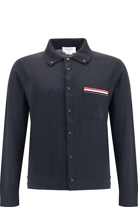 Homeware Thom Browne Jersey Stitch Button Down Point Collar L