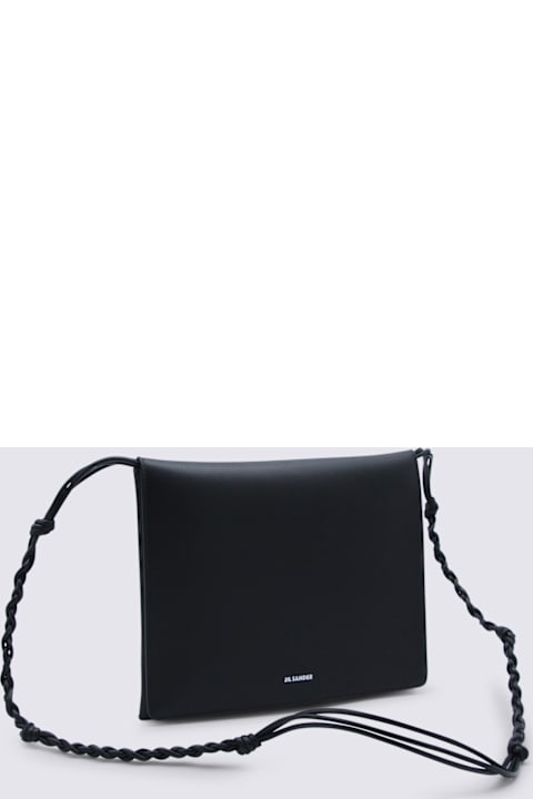 Homeware Jil Sander Black Tangle Flat Md Shoulder Bag