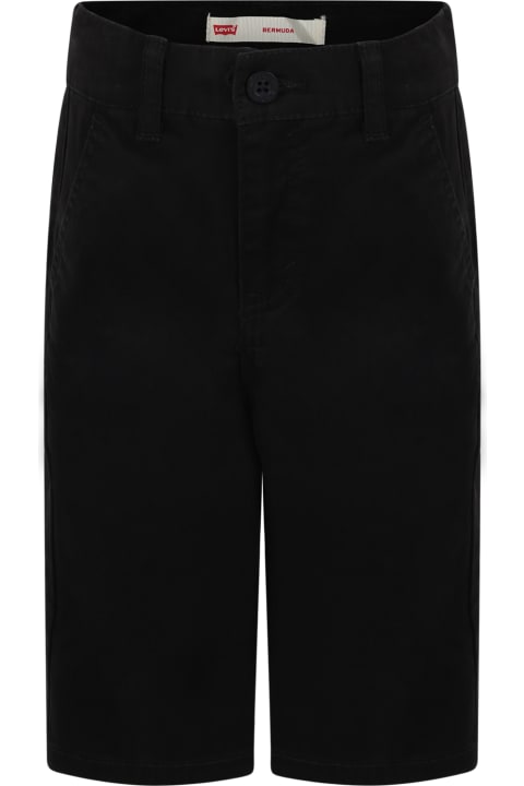 Levi's for Kids Levi's Black Shorts For Boy With Logo