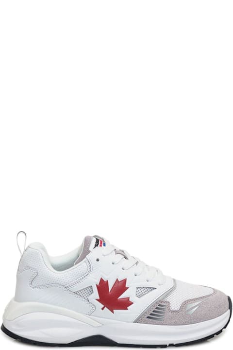 Fashion for Men Dsquared2 Dash Maple Leaf Quilted Sneakers