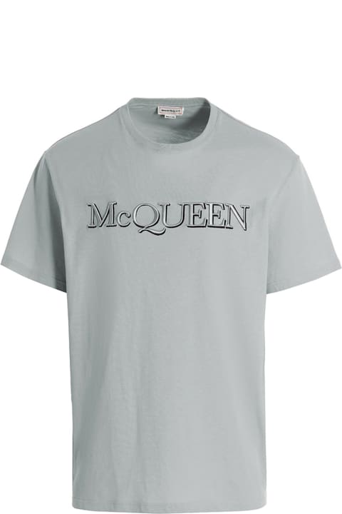 Alexander McQueen Men Alexander McQueen Logo Cotton T-shirt