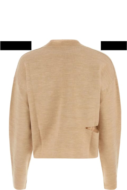 Fendi Clothing for Women Fendi Beige Wool Blend Reversible Sweater