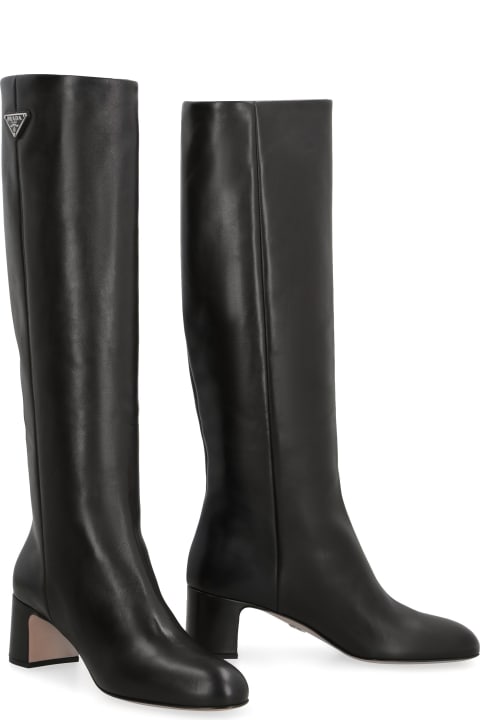 Shoes for Women Prada Leather Boots