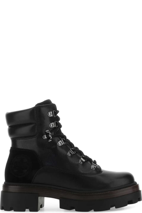 ウィメンズ Tory Burchのブーツ Tory Burch Black Leather Miller Ankle Boots