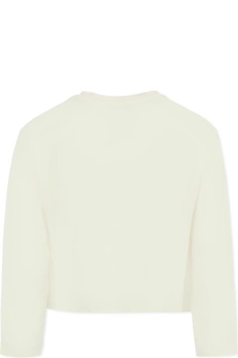 Rykiel Enfant for Women Rykiel Enfant Ivory T-shirt For Girl With Print