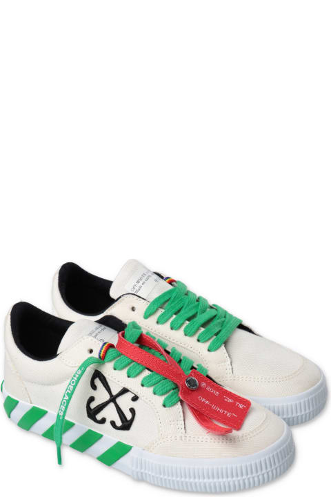 Shoes for Boys Off-White Off White Sneakers Bianche In Tela Di Cotone Bambino