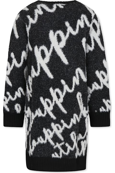 Homeware Pinko Vestito Nero Per Bambina Con Logo