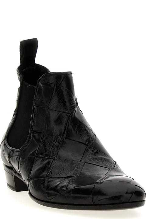 メンズ Lidfortのシューズ Lidfort Braided Leather Ankle Boots