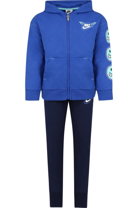 Nike Bottoms for Boys Nike Blue Tracksuit For Boy With Logo