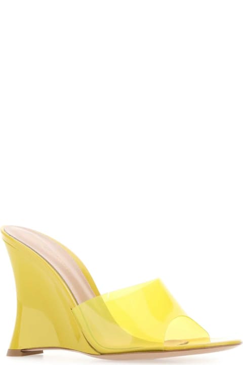 Gianvito Rossi Shoes for Women Gianvito Rossi Yellow Pvc Mules