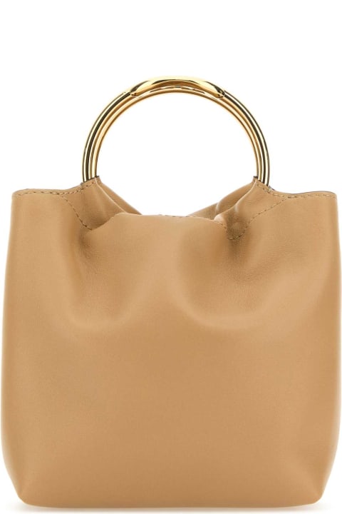 Shoulder Bags for Women Valentino Garavani Beige Leather Bucket Bag