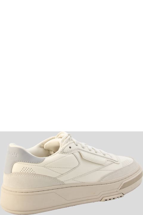 Reebok for Women Reebok White And Grey Leather C Ltd Sneakers