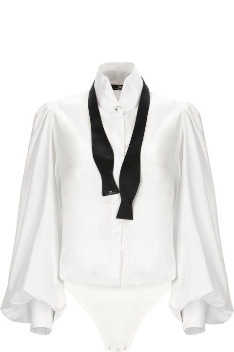 Elisabetta Franchi Underwear & Nightwear for Women Elisabetta Franchi Poplin Body Shirt With Tie