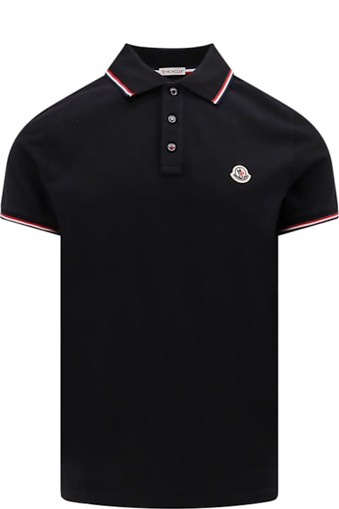 Moncler for Men Moncler Cotton Polo Shirt With Frontal Logo Patch