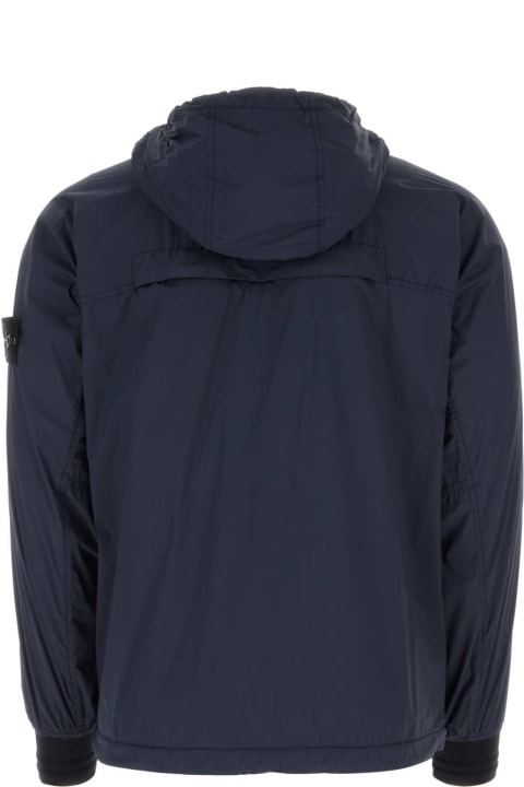 Coats & Jackets for Men Stone Island Midnight Blue Stretch Nylon Jacket