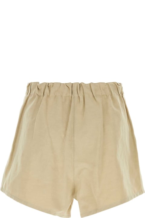 Prada Pants & Shorts for Women Prada Beige Cotton Blend Shorts